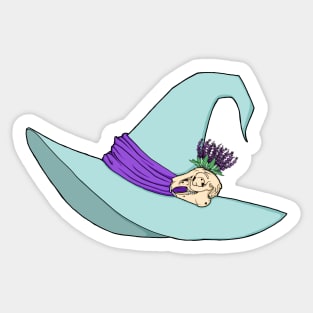 lavender witch hat Sticker